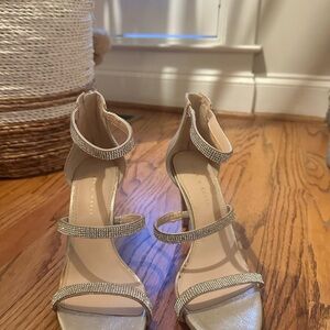 Kelly & Katie Silver Strappy Heels